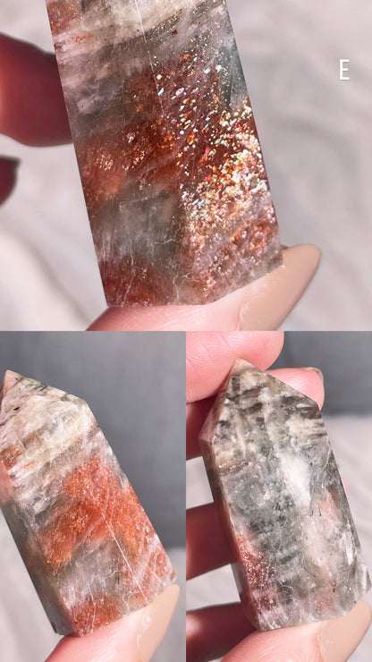 Arusha Sunstone with Green Beryl Point