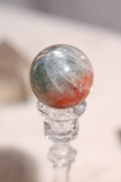 Arusha Sunstone Sphere with Green Beryl
