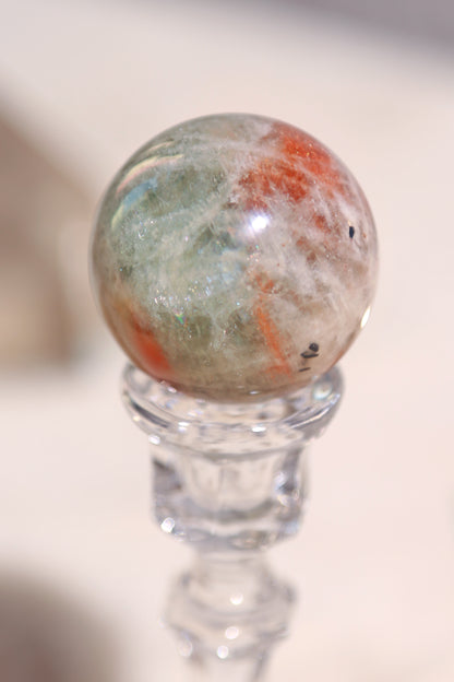Arusha Sunstone Sphere with Green Beryl