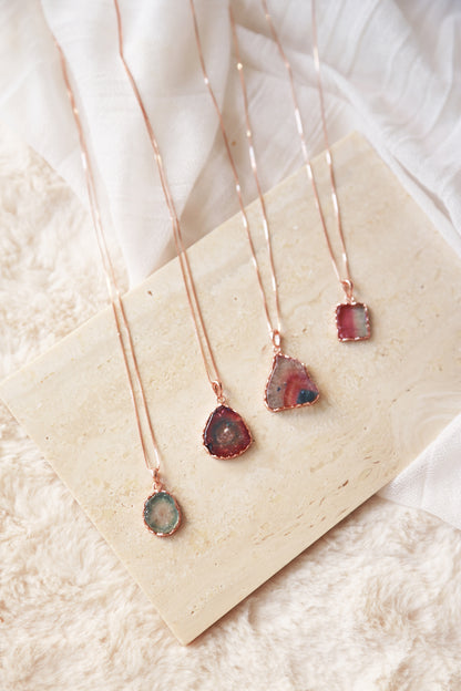Bi-Coloured Watermelon Tourmaline Necklace
