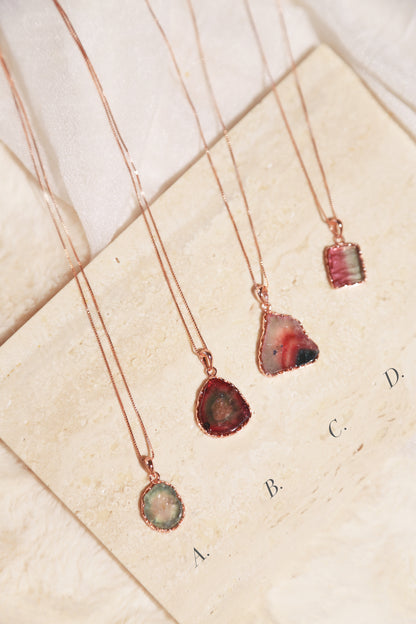 Bi-Coloured Watermelon Tourmaline Necklace