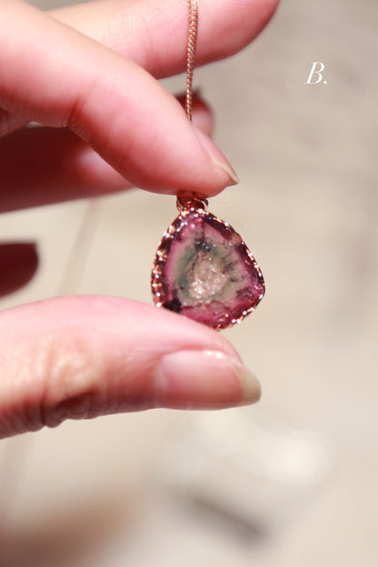 Bi-Coloured Watermelon Tourmaline Necklace