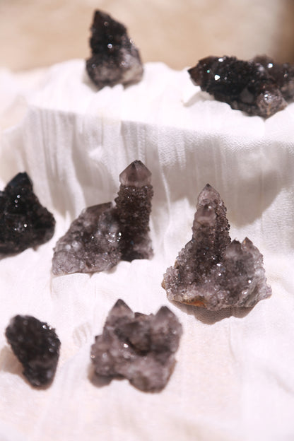 Black Amethyst Spirit Quartz Cluster