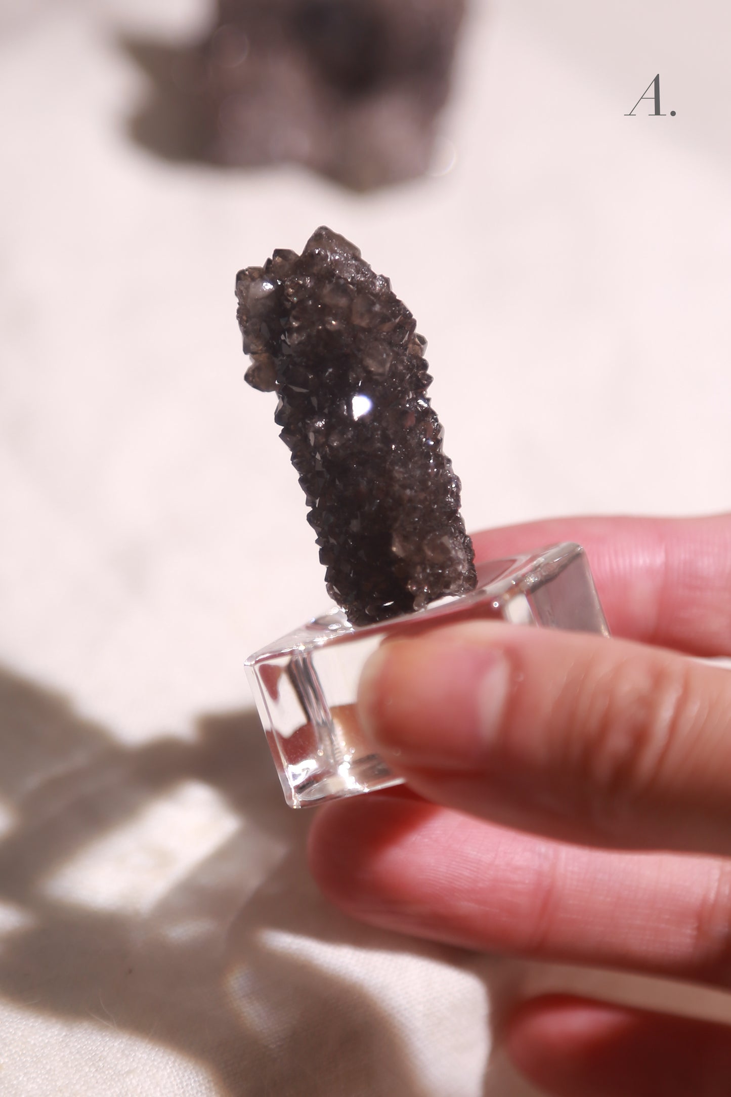 Black Amethyst Spirit Quartz Cluster