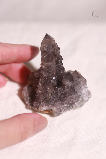 Black Amethyst Spirit Quartz Cluster