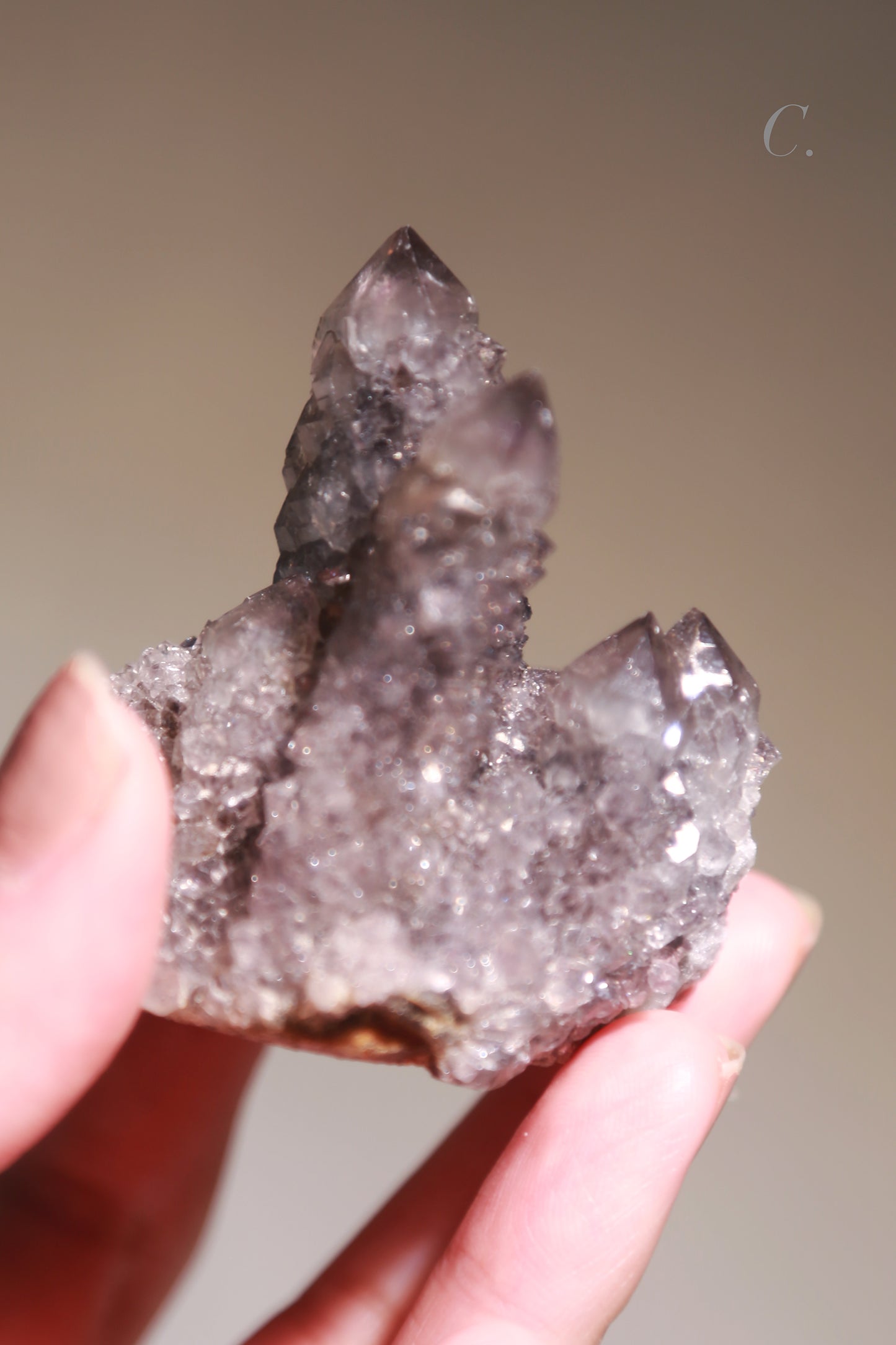 Black Amethyst Spirit Quartz Cluster