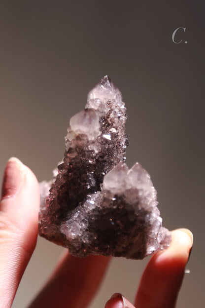 Black Amethyst Spirit Quartz Cluster