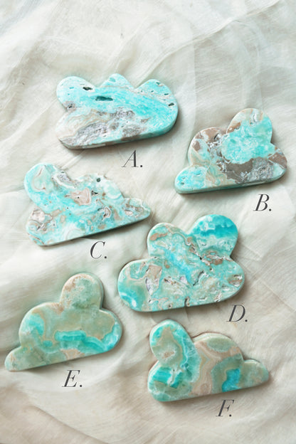 Blue Aragonite Carved Cloud