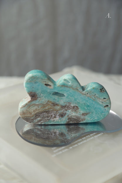 Blue Aragonite Carved Cloud