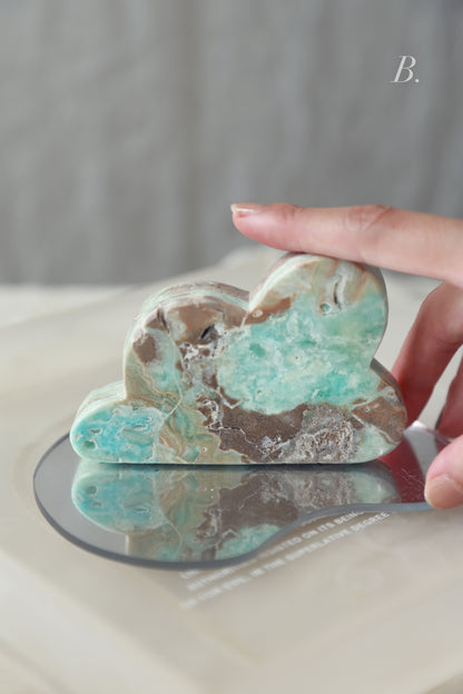 Blue Aragonite Carved Cloud