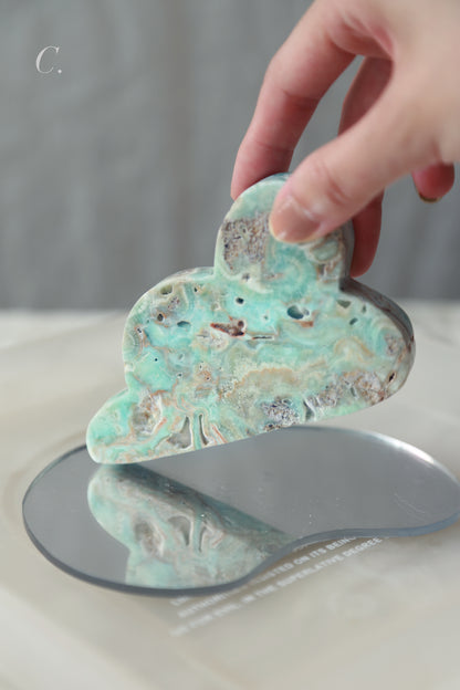 Blue Aragonite Carved Cloud