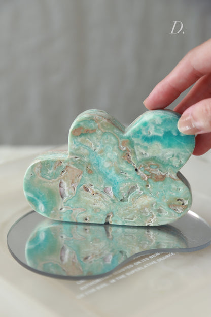 Blue Aragonite Carved Cloud