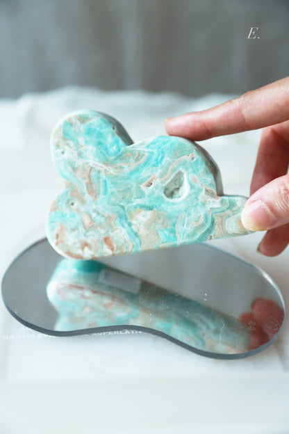 Blue Aragonite Carved Cloud
