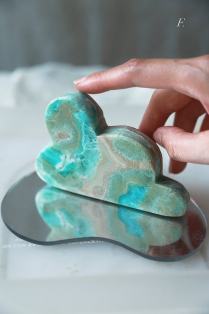 Blue Aragonite Carved Cloud