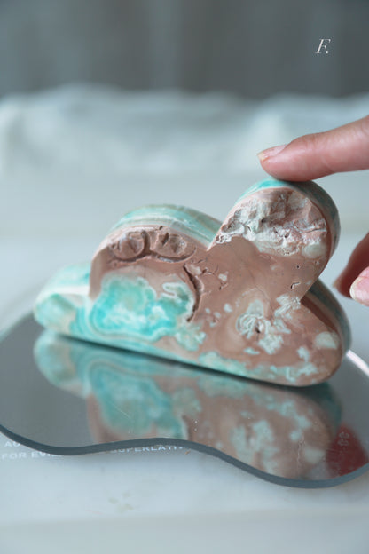 Blue Aragonite Carved Cloud