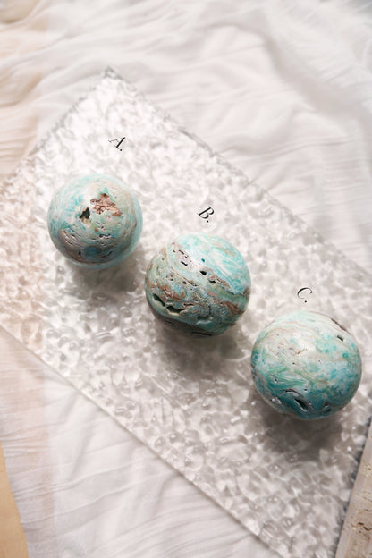 Blue Aragonite Sphere