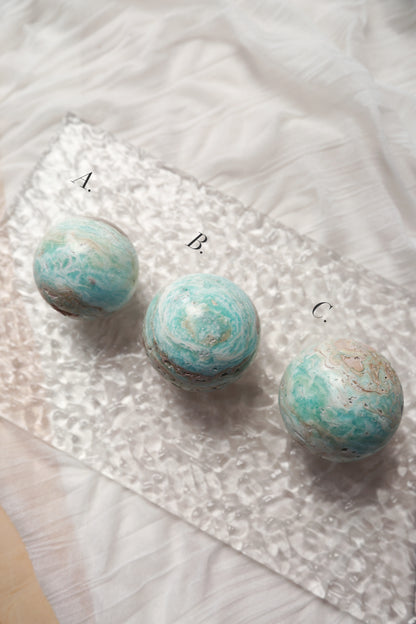 Blue Aragonite Sphere