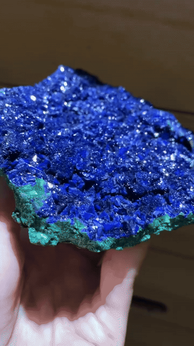 Blue Azurite & Malachite Matrix Cluster