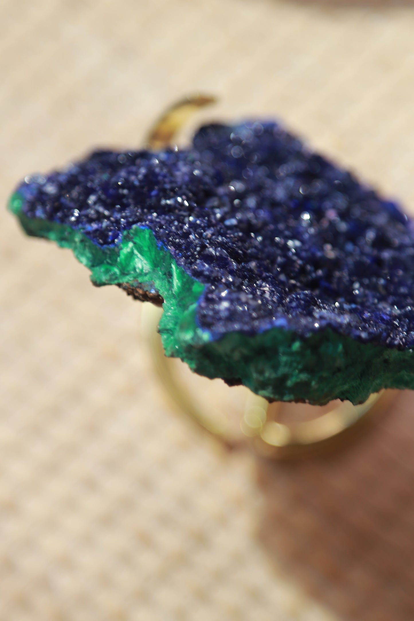 Blue Azurite & Malachite Matrix Cluster