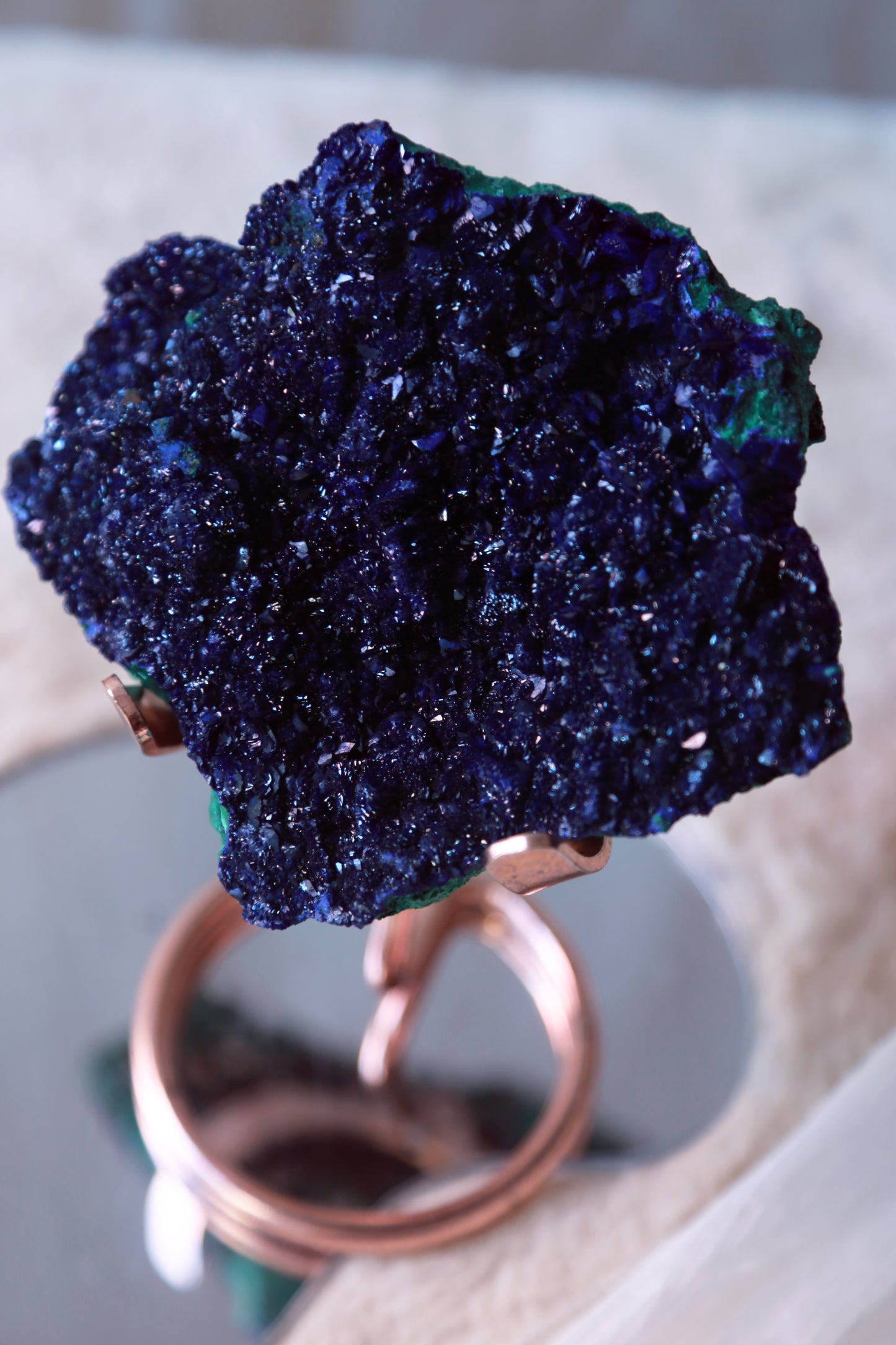 Blue Azurite & Malachite Matrix Cluster