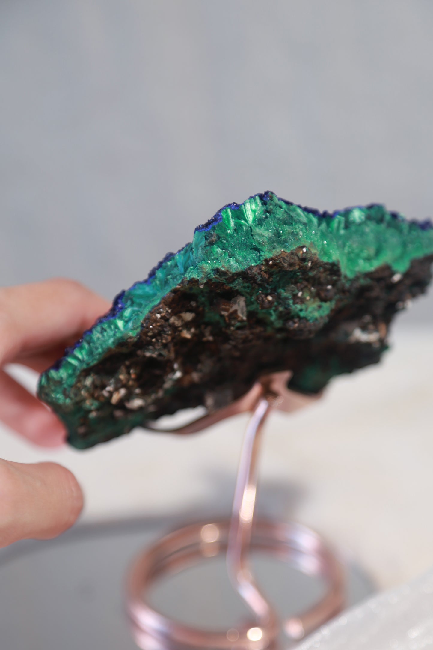 Blue Azurite & Malachite Matrix Cluster