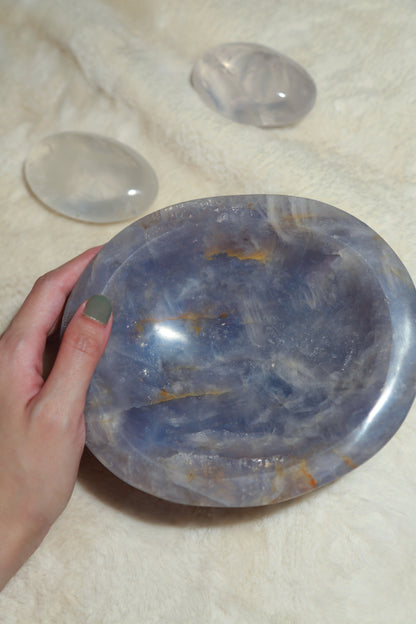 Flashy Blue Rose Quartz Bowl