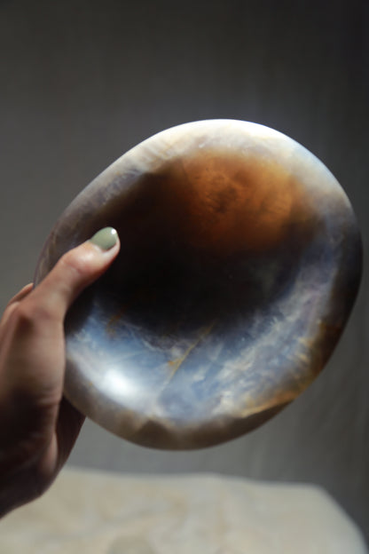 Flashy Blue Rose Quartz Bowl