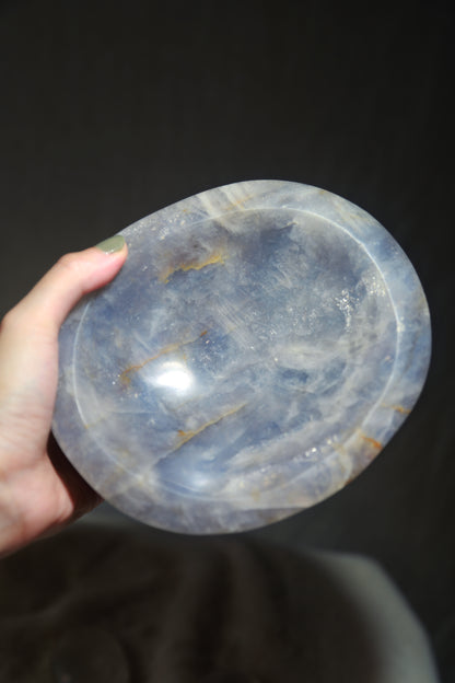 Flashy Blue Rose Quartz Bowl