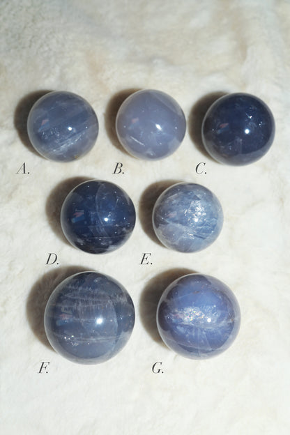 Blue Rose Quartz Spheres - High Quality