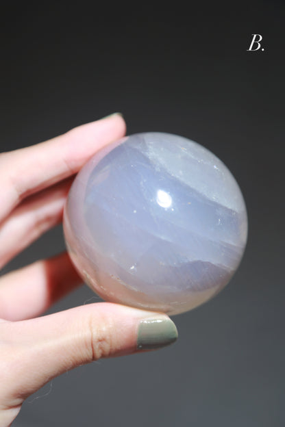 Blue Rose Quartz Spheres - High Quality