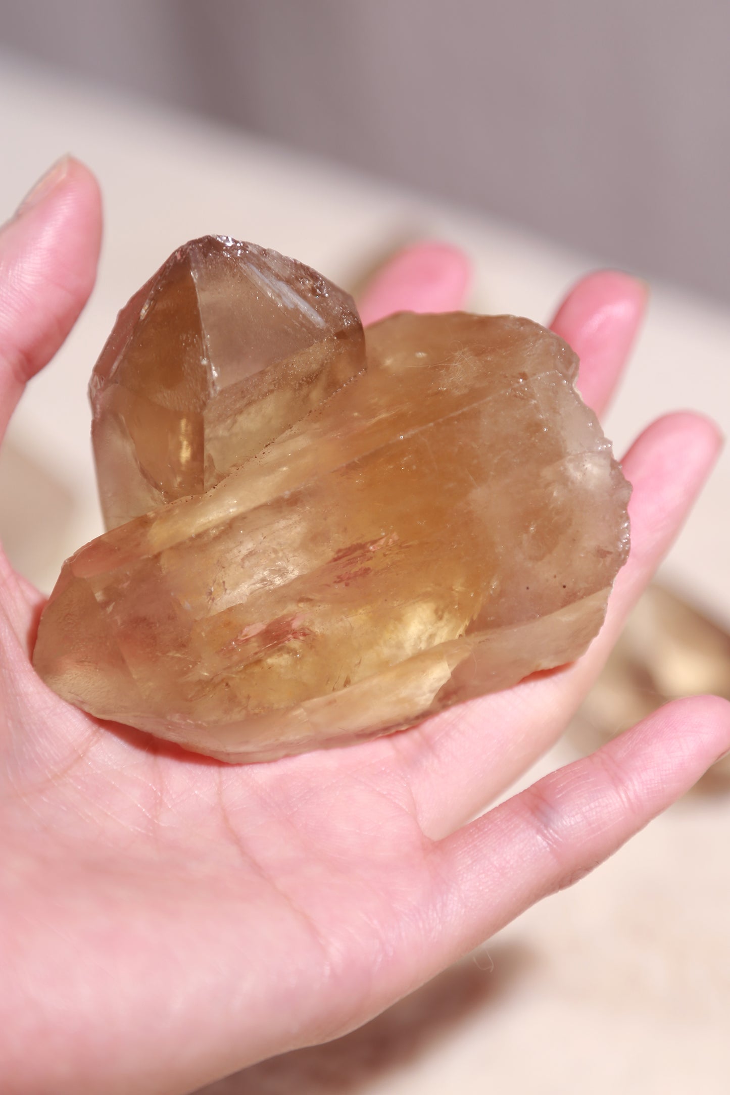Brazil Citrine Twin Cluster