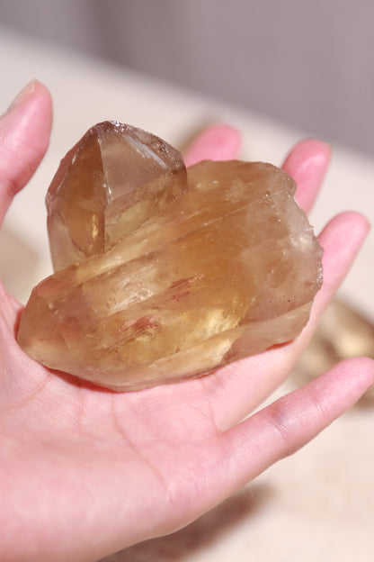 Brazil Citrine Twin Cluster