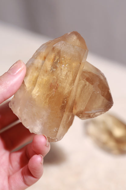 Brazil Citrine Twin Cluster