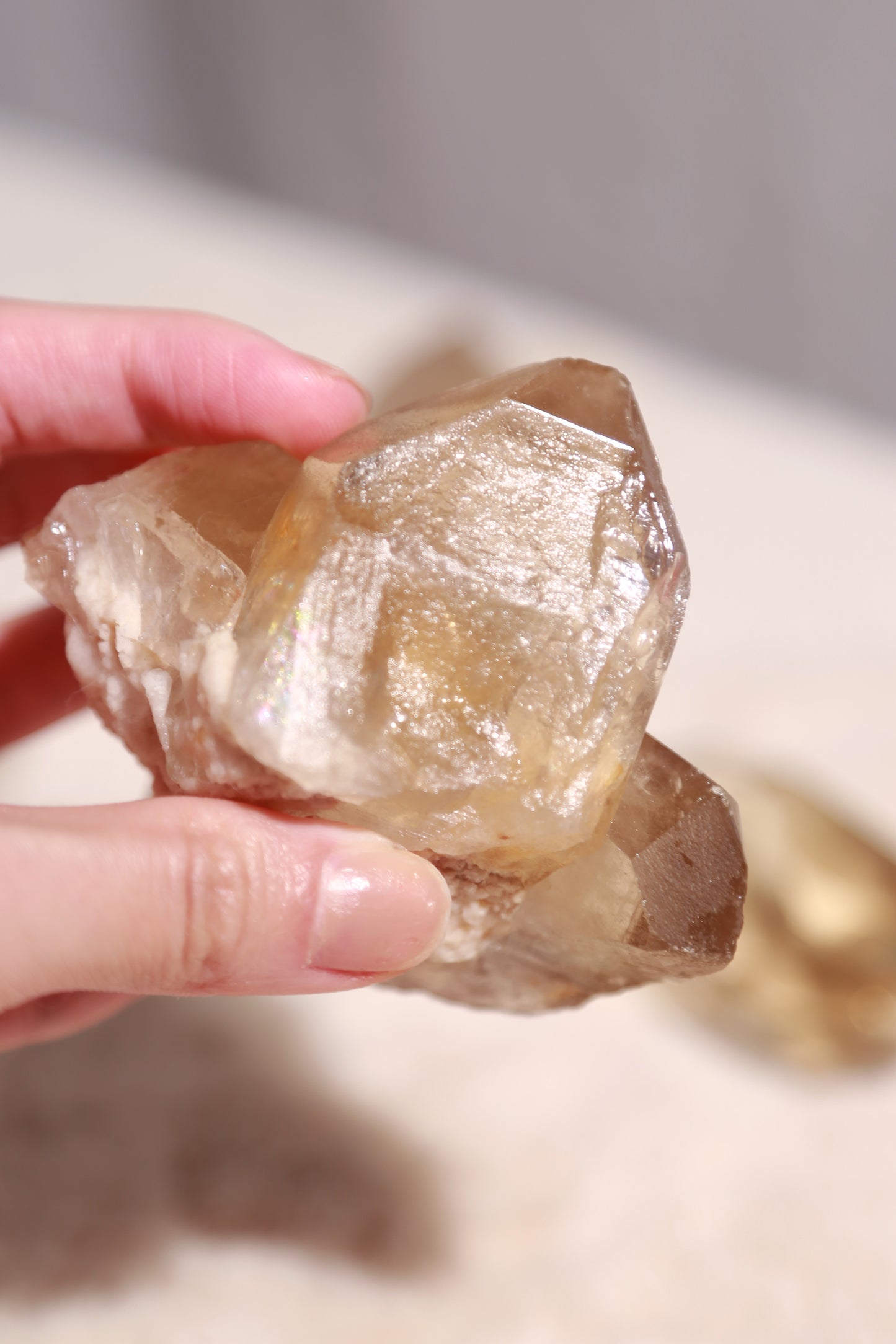 Brazil Citrine Twin Cluster