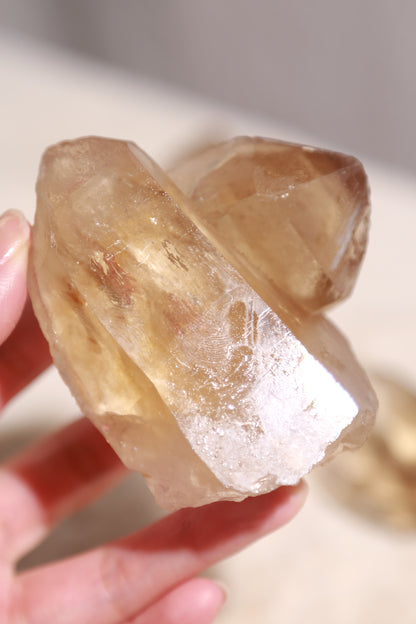 Brazil Citrine Twin Cluster