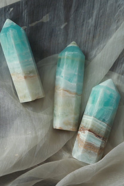 Caribbean Blue Calcite Point