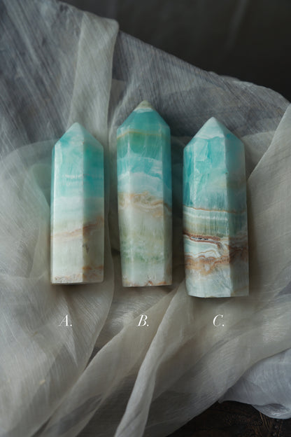 Caribbean Blue Calcite Point