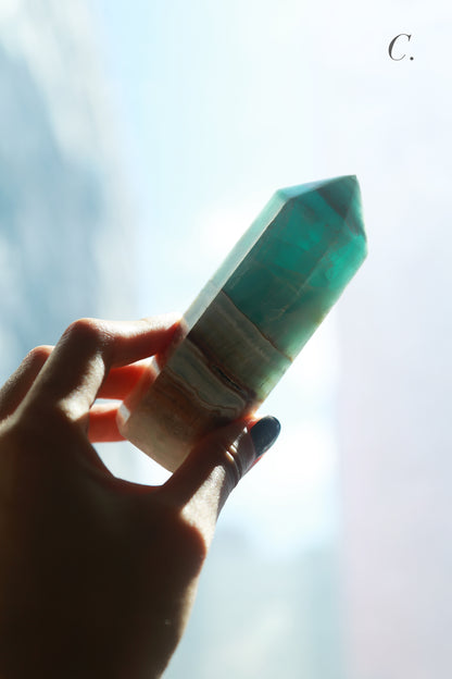 Caribbean Blue Calcite Point