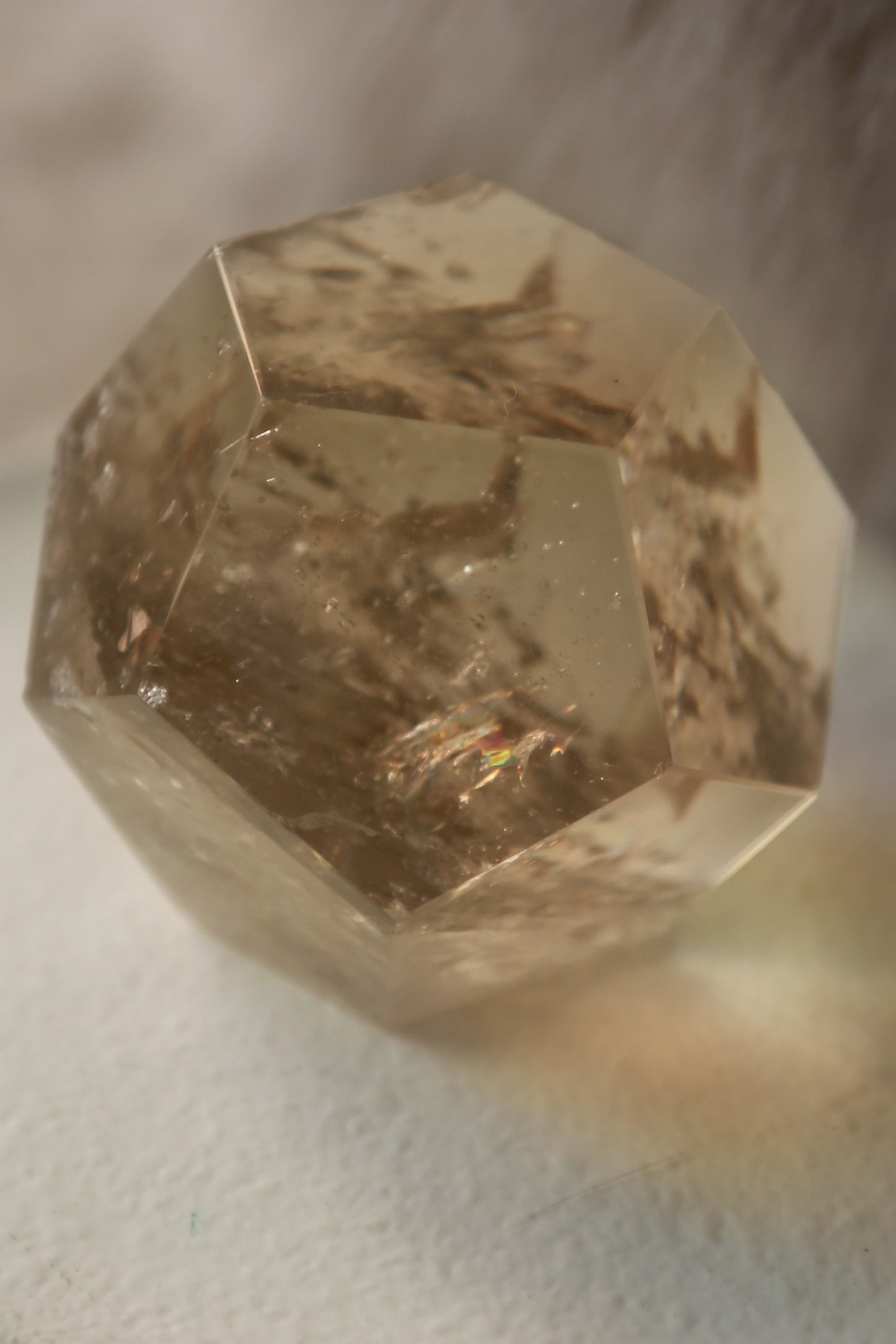 Champagne Citrine Faceted Meatball