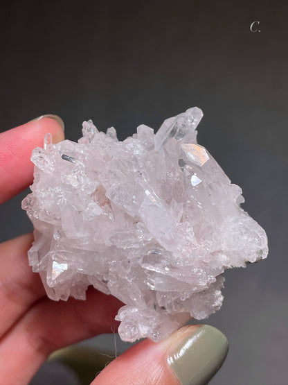 Colombian Pink Lemurian Quartz Cluster - S