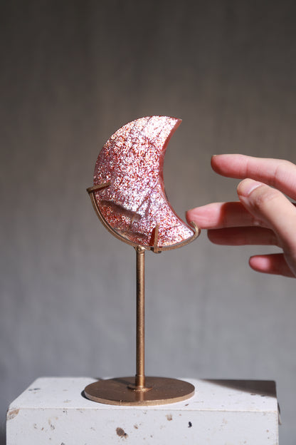 Confetti Sunstone Moon on stand