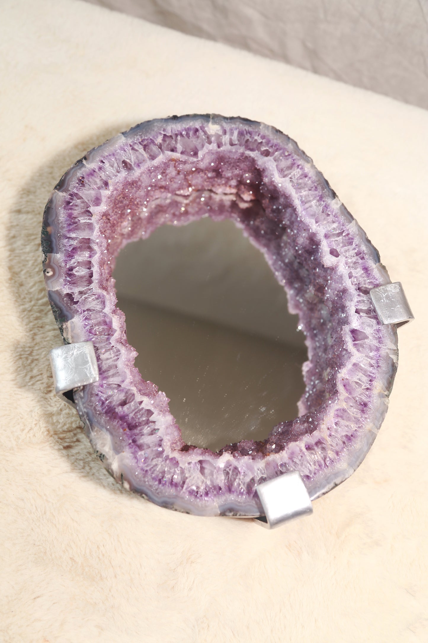 Druzy Amethyst Portal Mirror