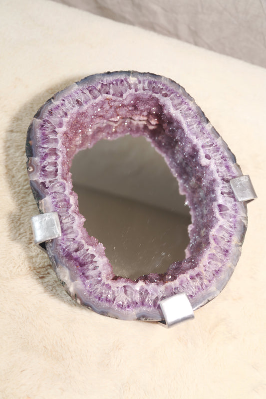 Druzy Amethyst Portal Mirror