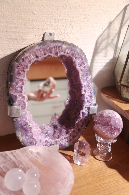 Druzy Amethyst Portal Mirror