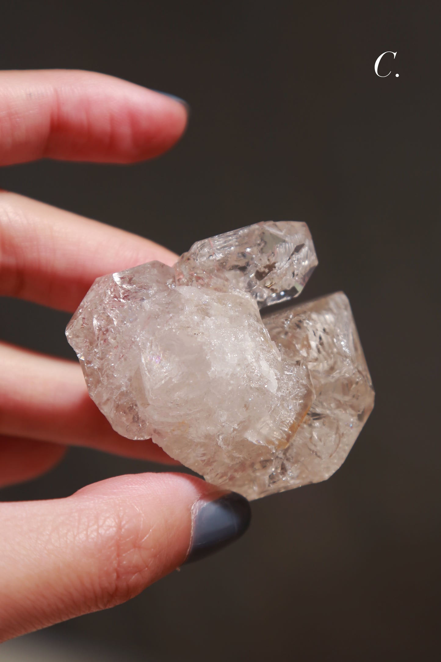 Fenster Elestial Quartz - Pakimer Diamond Quartz Cluster