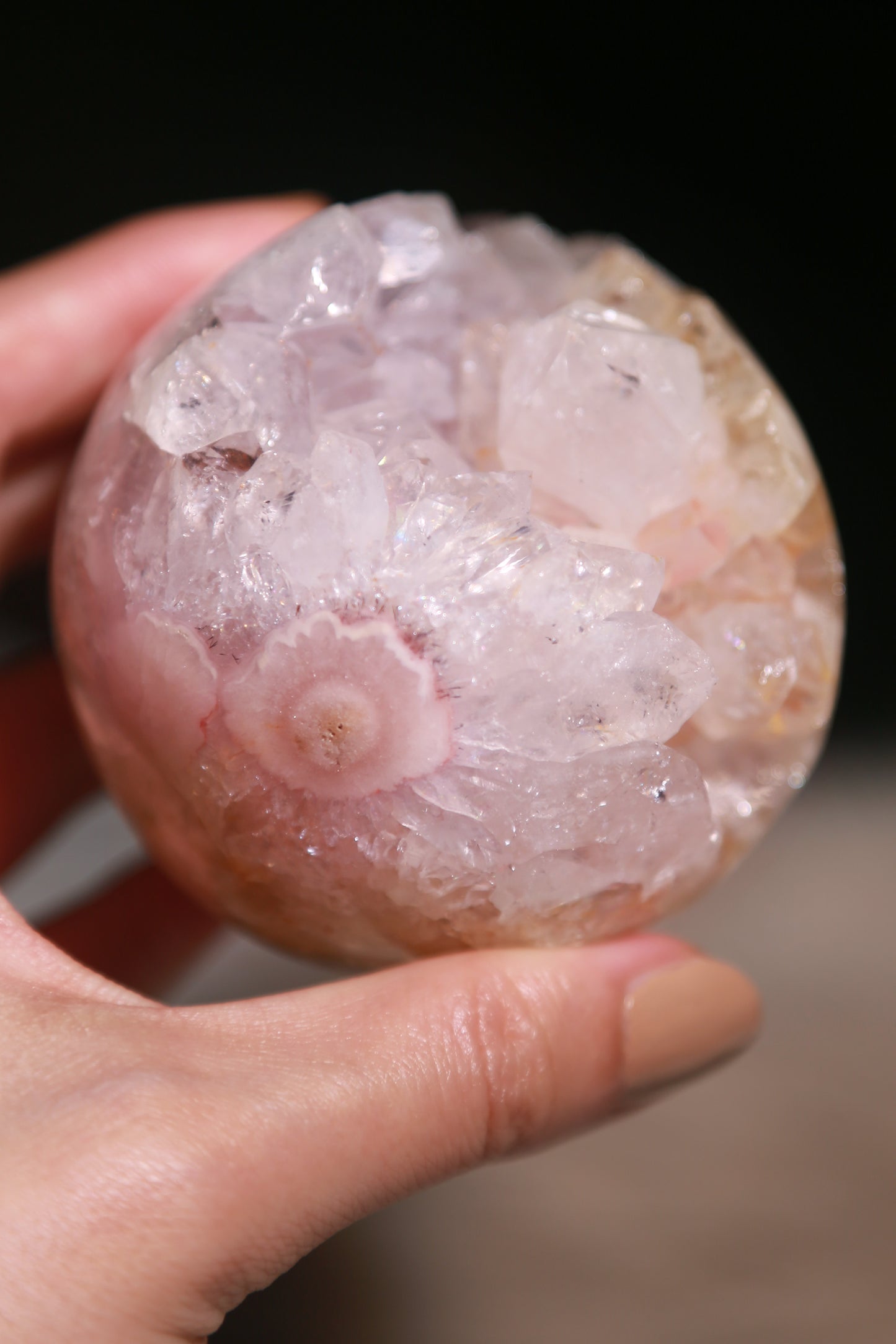 Druzy Cluster Flower Agate Sphere