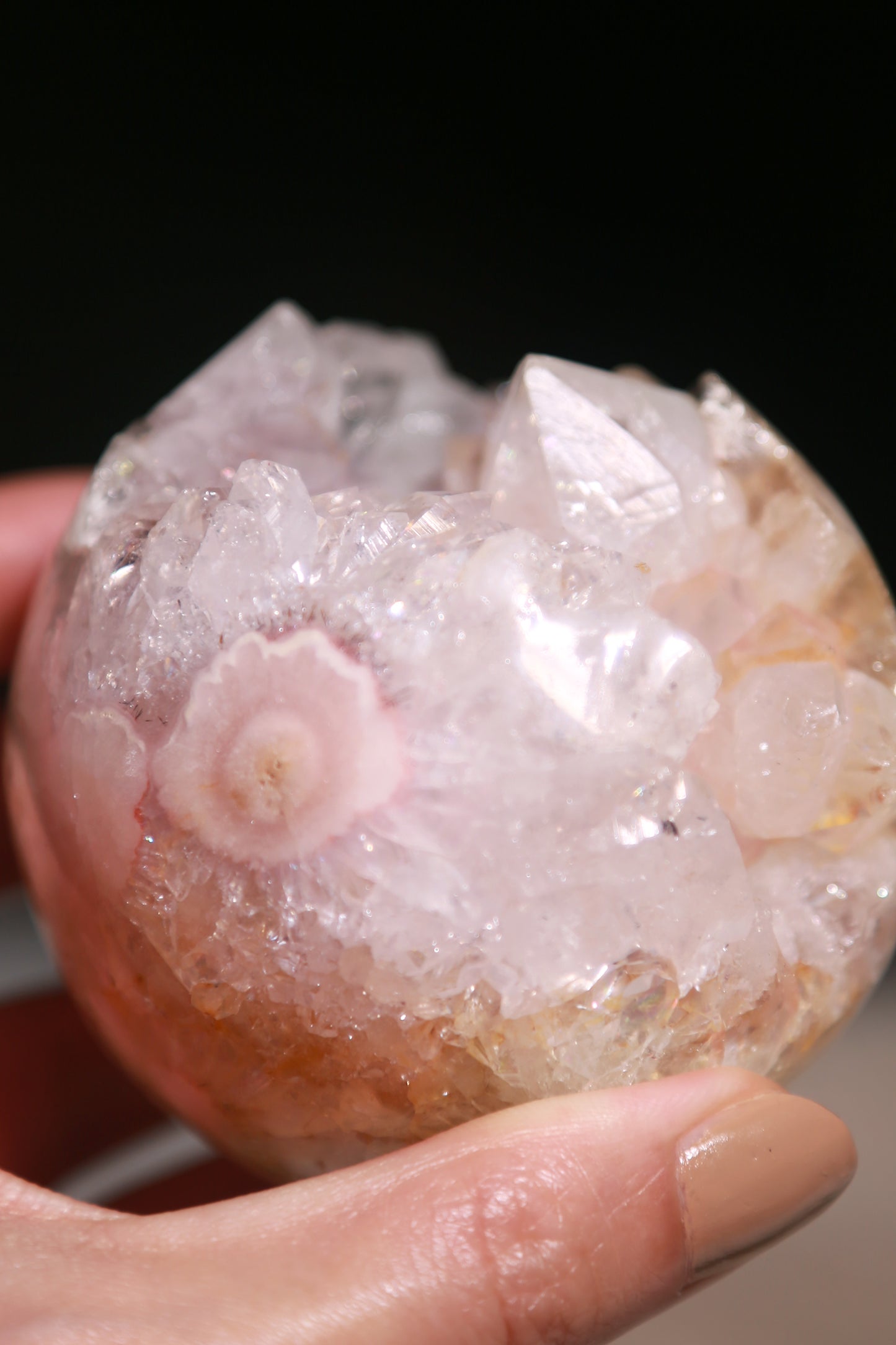 Druzy Cluster Flower Agate Sphere
