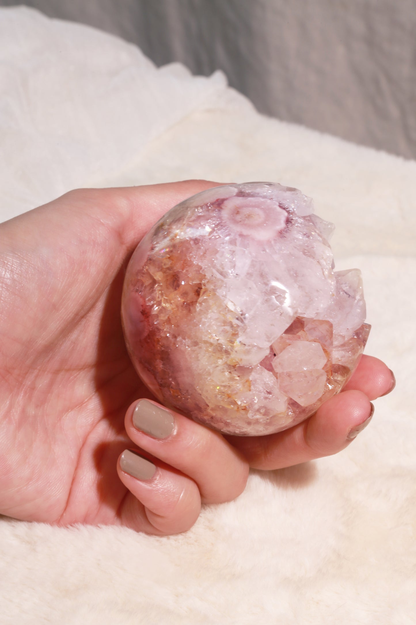 Druzy Cluster Flower Agate Sphere