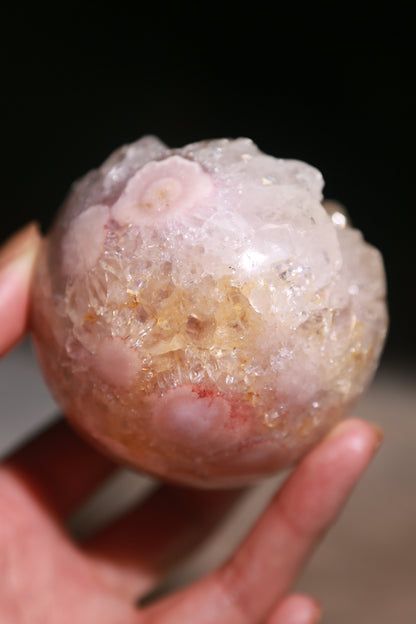 Druzy Cluster Flower Agate Sphere