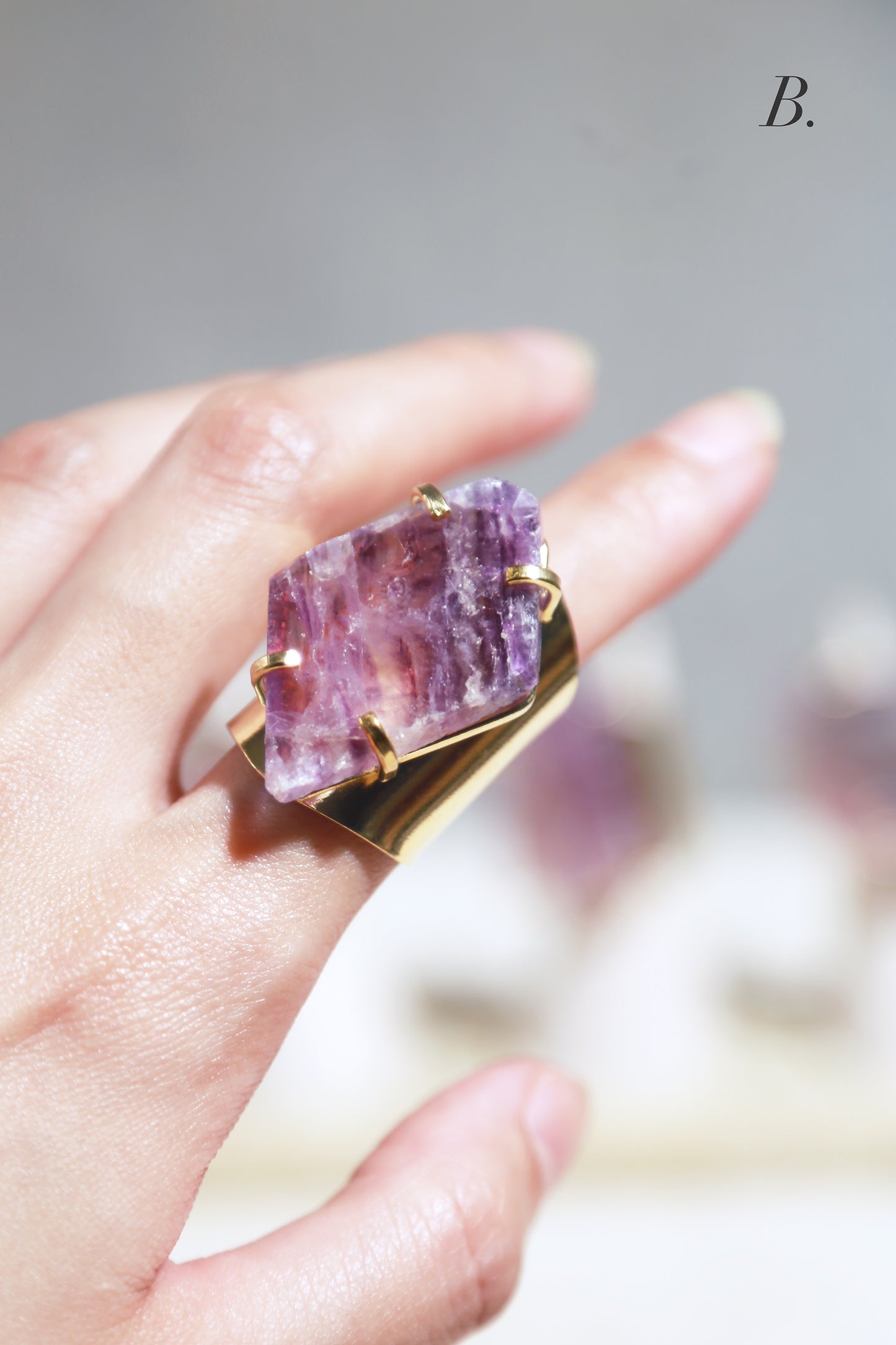 Fluorite Freeform Cuff Ring
